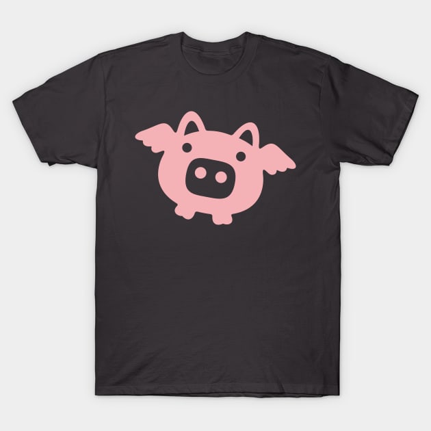 Flying Pink Pig T-Shirt by XOOXOO